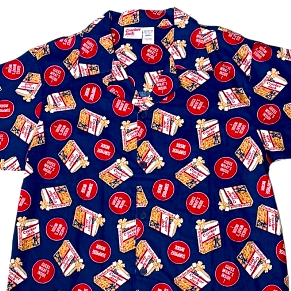 Men’s Novelty Cracker Jack Button Down Shirt